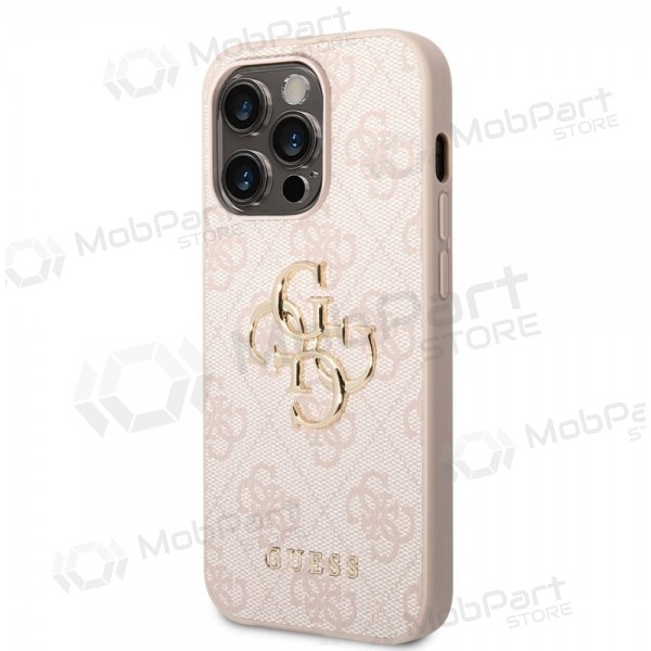 Apple iPhone 14 Pro Max fodral - Guess PU 4G Metal Logo (rosa)