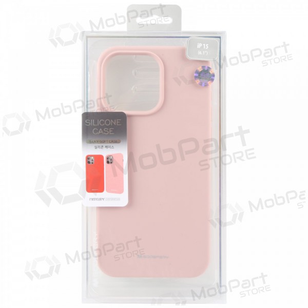 Mobilskal / fodral Mercury Silicone Case Apple iPhone 16e rosa sandfärg Mobilskal / fodral Mercury Silicone Case Apple iPhone 16e rosa sandfärg