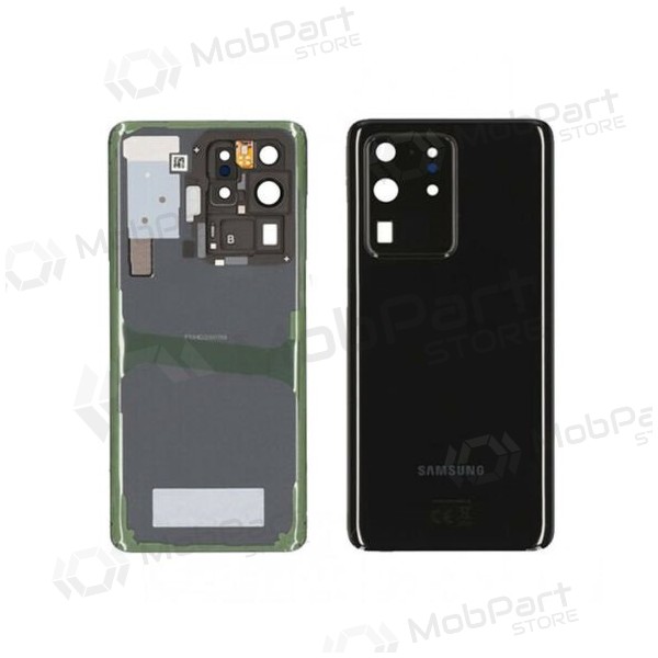 Samsung G988 Galaxy S20 Ultra baksida / batterilucka svart (Cosmic Black) (begagnad grade A, original)