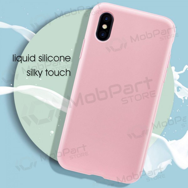 Apple iPhone 12 fodral - Liquid Silicone - 1.5mm (rosa)