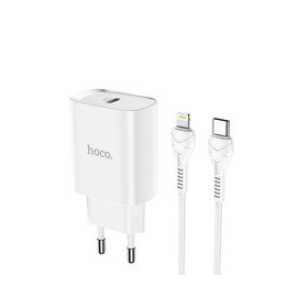 Laddare Hoco N14 Smart Charging PD20W Type-C to Lightning (vit)