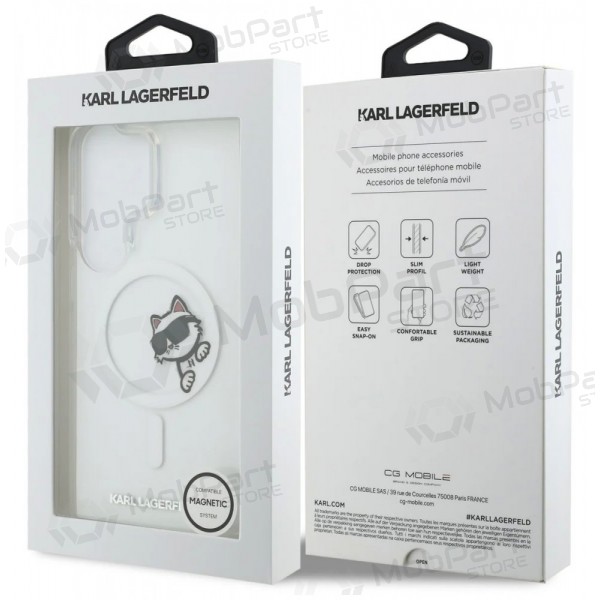 Samsung Galaxy S26 Ultra fodral - Karl Lagerfeld IML Choupette Peekaboo Logo Magnetic (transparent)