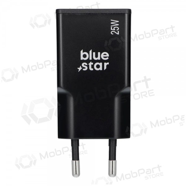 Telefonladdare Blue Star Slim 25 W GaN USB-C + USB-A svart