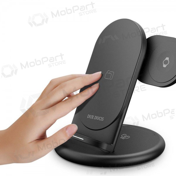 Laddare trådlös Dux Ducis C7 3in1 Phone, Apple Watch, Airpods 15W (svart)
