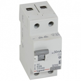 Jordfelsbrytare RCD RX Legrand 402026 (AC, 63A, 2P, 30mA, 230V)