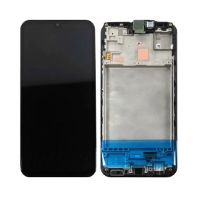 Samsung Galaxy M15 5G skärm (svart) (med ram) (original)