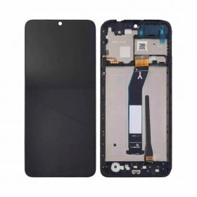 Ekranas Xiaomi Redmi A3 su lietimui jautriu stikliuku och rėmeliu Black ORG