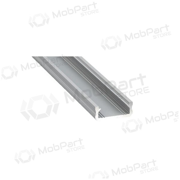 Aliuminis paviršinis profilis Lumines LED juostoms D (grå, 3m) 