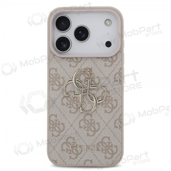 Apple iPhone 17 Pro fodral - Guess PU 4G Metal Logo (rosa)