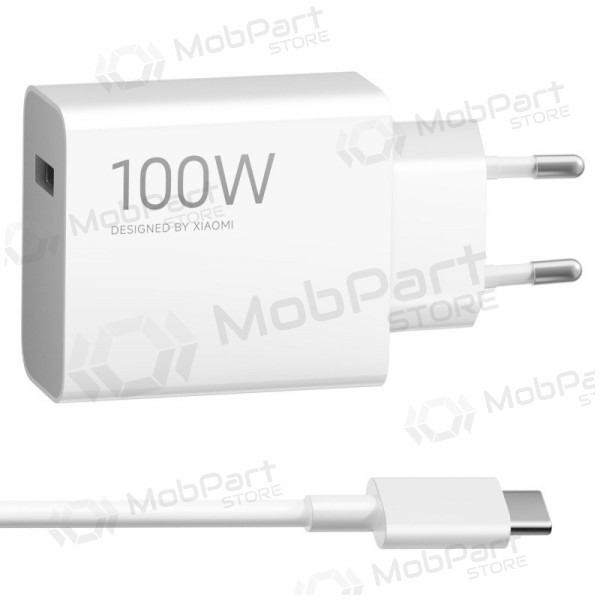 Telefonladdare Xiaomi Charging Combo BHR095VEU 100 W USB-A med USB-C-kabel vit
