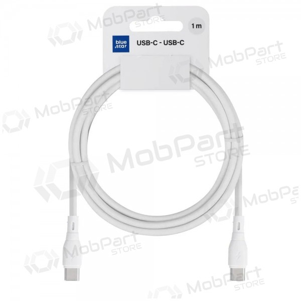 USB-C-kabel Blue Star PJ73-13-3 USB-C till USB-C 1 m 60 W vit