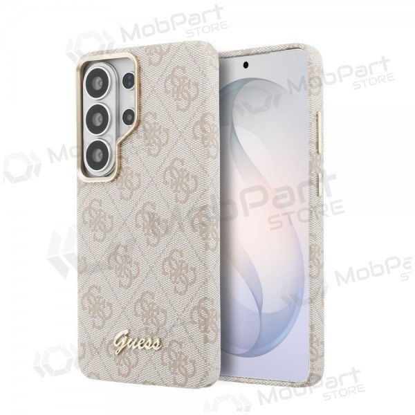 Samsung Galaxy S26 Ultra fodral - Guess PU 4G Script Metal Logo Magnetic (rosa)