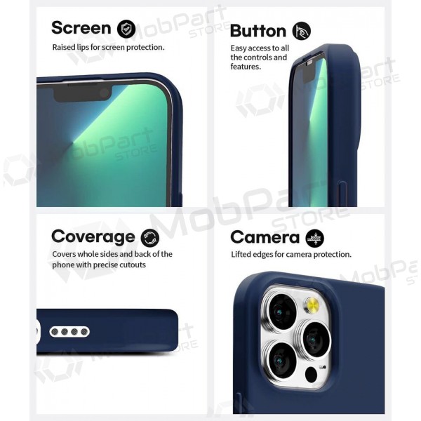 Apple iPhone 15 Pro Max fodral Mercury Goospery "Soft Feeling Jelly Case" (mörkblå) Apple iPhone 15 Pro Max fodral Mercury Goospery "Soft Feeling Jelly Case" (mörkblå)