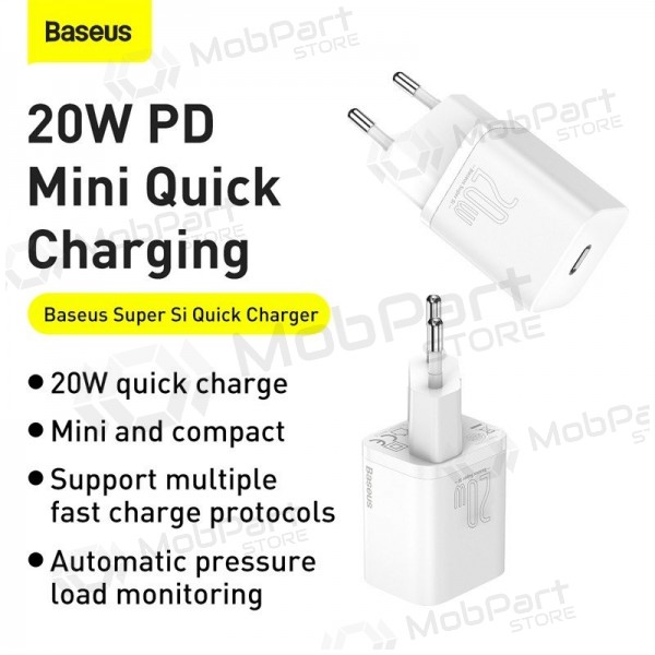 Laddare buitinis Baseus Super Si 20W vit CCSUP-B02
