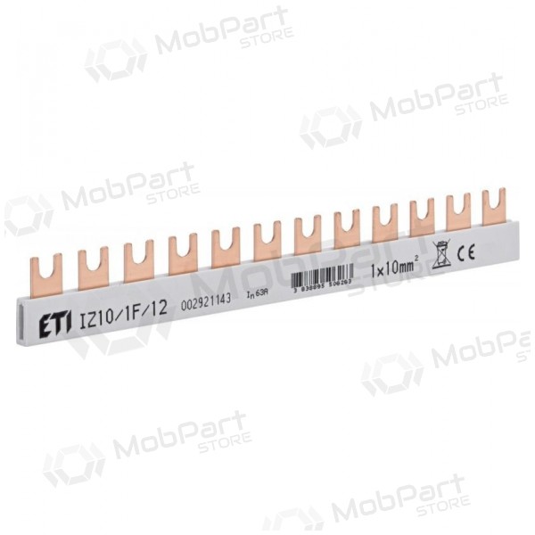 Isolerad kopplingsskena IZ ETI (3P, 12 mod)