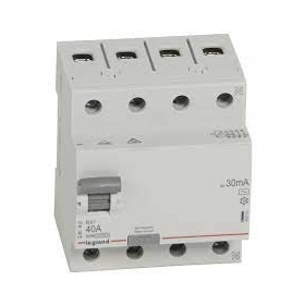 Jordfelsbrytare RCD RX Legrand 402063 (AC, 40A, 4P, 30mA, 400V)