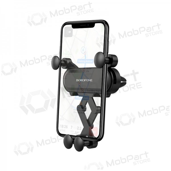 Automobilinis Universell telefono laikiklis Borofone BH19 tvirtinamas ant ventiliacijos grotelių, svart