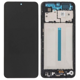 Ekranas Xiaomi Redmi A5 (Short Flex)med lietimui jautriu stikliuku och rėmeliu Black original (service pack)