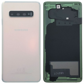 Samsung G973 Galaxy S10 baksida / batterilucka vit (Prism White) (begagnad grade B, original)