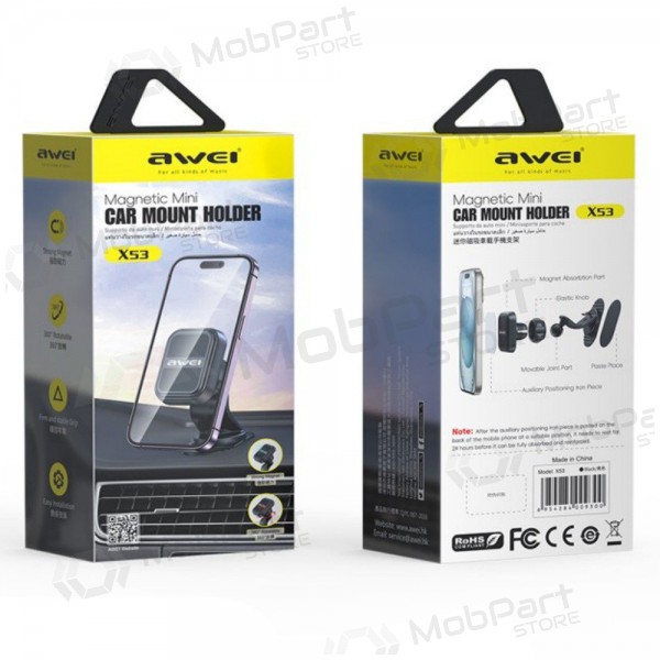 Universal bilhållare Awei X53 Magnetic (dashboard) svart