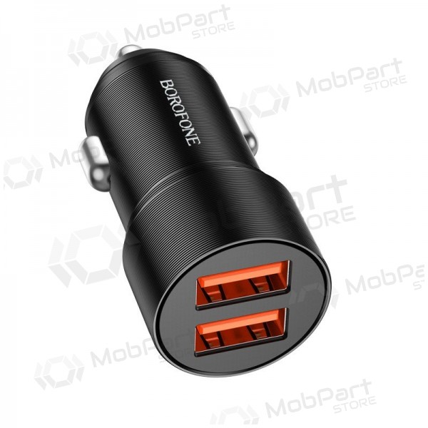 Laddare automobilinis Borofone BZ19B 2xUSB-A QC3.0 36W svart