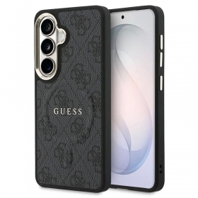 Samsung Galaxy S26 fodral - Guess PU Leather 4G Gold Frame Magnetic (brun)