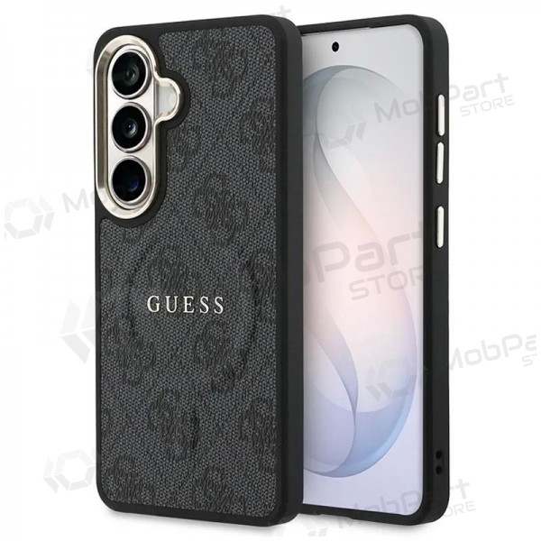 Samsung Galaxy S26 fodral - Guess PU Leather 4G Gold Frame Magnetic (svart)