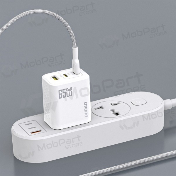 Telefonladdare Dudao A28PC 45 W GaN 2x USB-C med USB-C-kabel 1 m svart