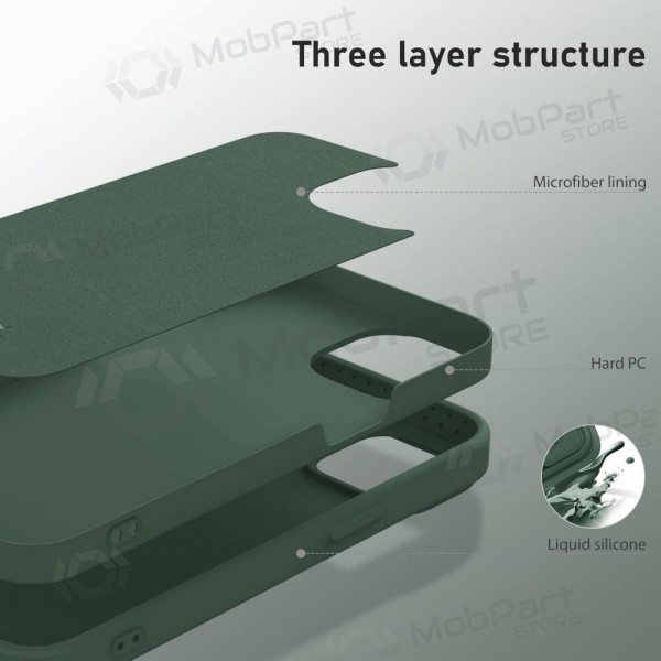Apple iPhone 15 Pro Max mobilskal „Nillkin Silicone“ (mörkgrön) Apple iPhone 15 Pro Max mobilskal „Nillkin Silicone“ (mörkgrön)