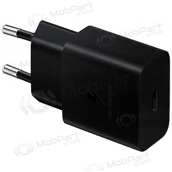 Laddare original Samsung EP-T1510XBEGEU 15W + kabel Type-C 1m förpackningen innehåller svart