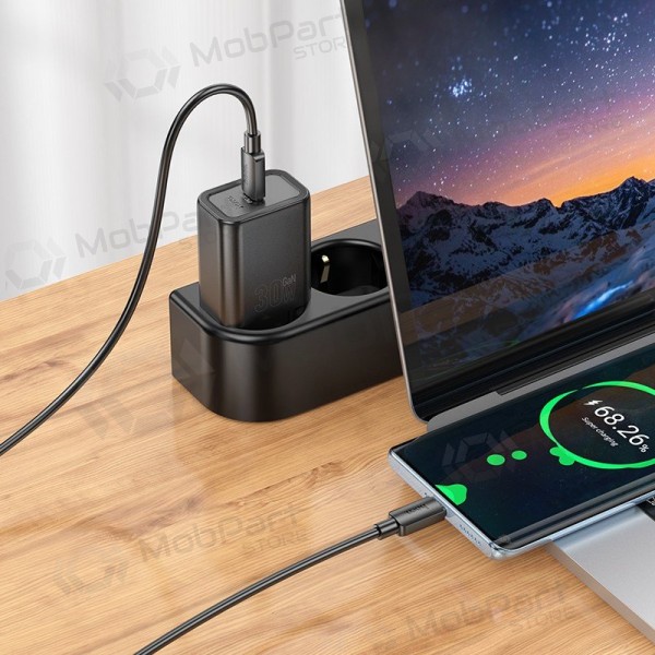 Telefonladdare Hoco N62 GaN USB-C med USB-C-kabel 1 m svart