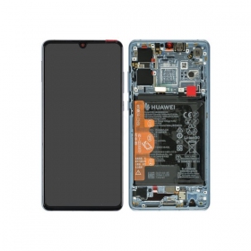 Huawei P30 (2019) skärm (Breathing Crystal) (med ram och batteri) (service pack) (original)