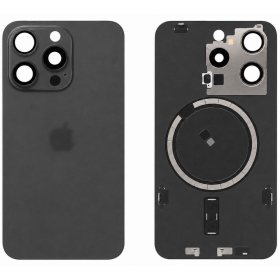 Apple iPhone 15 Pro bakstycke (svart) (Premium)