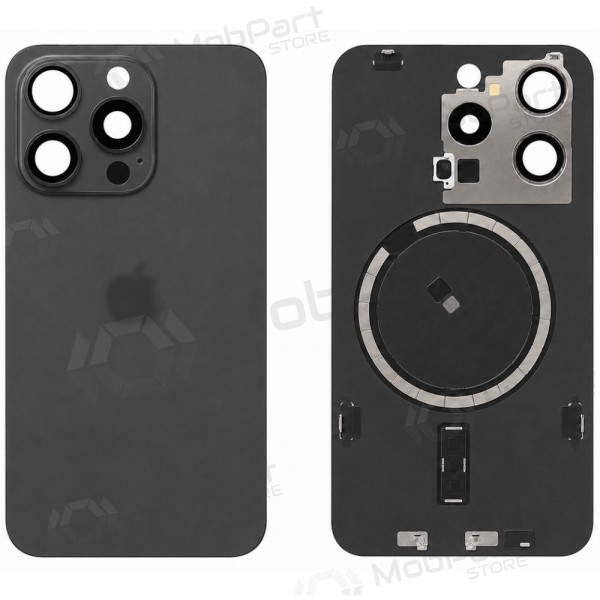 Apple iPhone 15 Pro bakstycke (svart) (Premium)