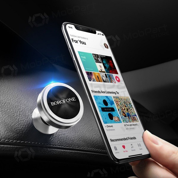 Automobilinis Universell telefono laikiklis Borofone BH5 Platinum, tvirtinamas ant prietaisų skydelio, magnetinis