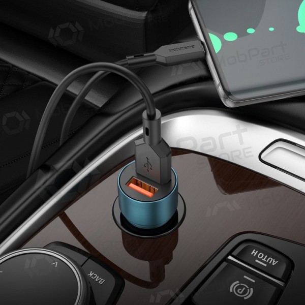 Laddare automobilinis Borofone BZ19B 2xUSB-A QC3.0 36W svart