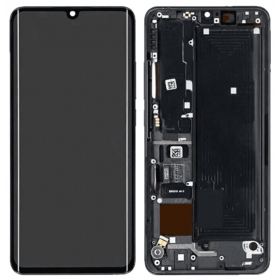 Xiaomi Mi Note 10, Mi Note 10 Pro, Mi Note 10 Lite skärm (svart) (med ram) (original)