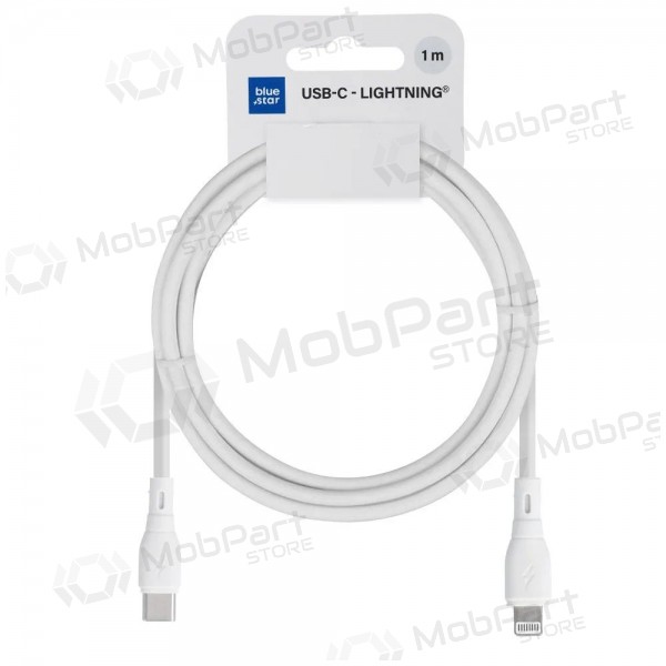 Lightning-kabel Blue Star PJ72-18-3 USB-C till Lightning 1 m vit