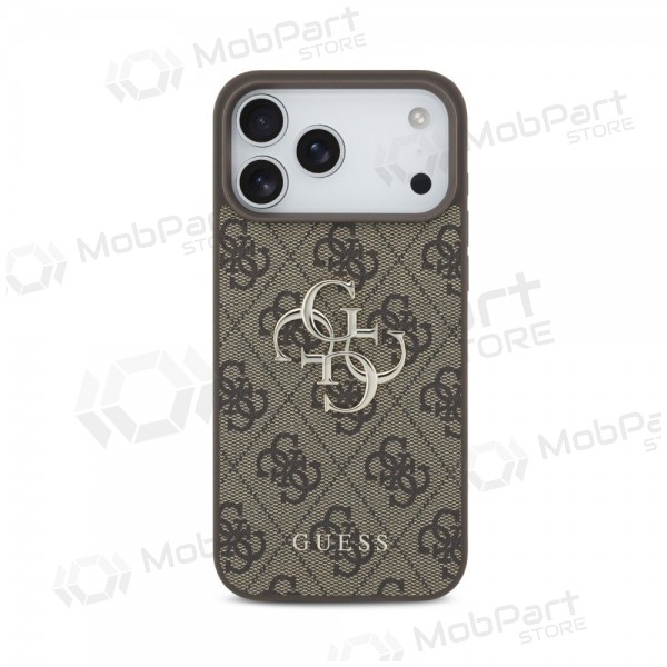 Apple iPhone 18 Pro fodral - Guess PU 4G Metal Logo (brun)