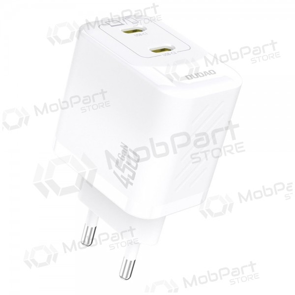 Telefonladdare Dudao A28P 45 W GaN 2x USB-C vit