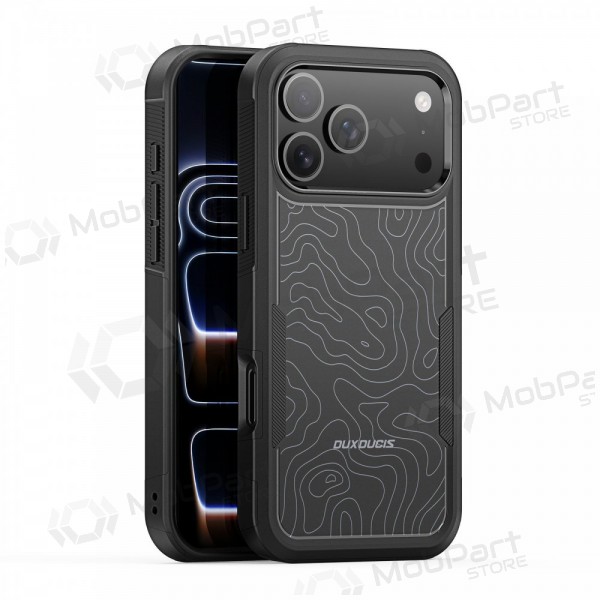 Apple iPhone 17 Pro Max, 18 Pro Max fodral - Dux Ducis Shld - svart (Contour Pattern)