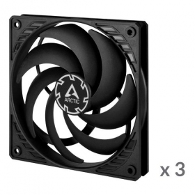 ARCTIC P12 Slim PWM PST korpuso ventiliatoriai, 4-pin, 120mm, juodi, 3 st.