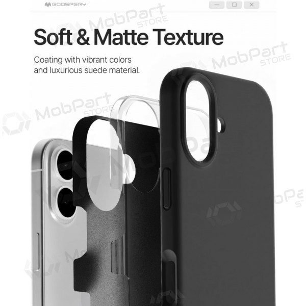 Mobilskal / fodral Mercury Pure Magsafe Silicon Case Apple iPhone 17 svart