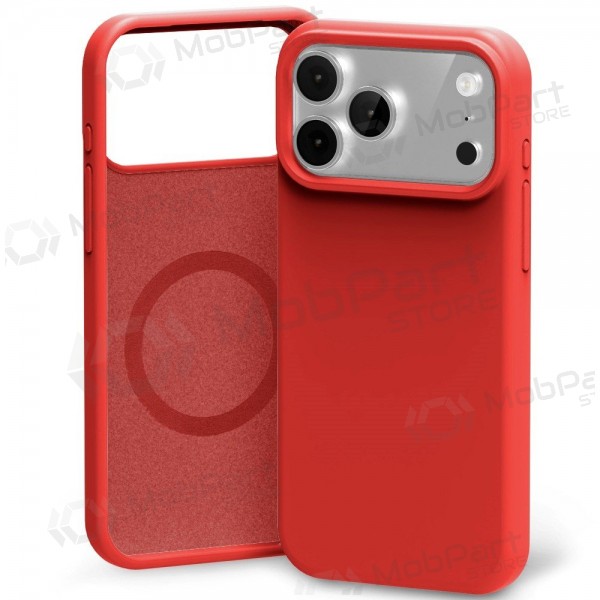 Apple iPhone 17 Pro Max, 18 Pro Max fodral Mercury "Pure Magsafe Silicon Case" (röd)