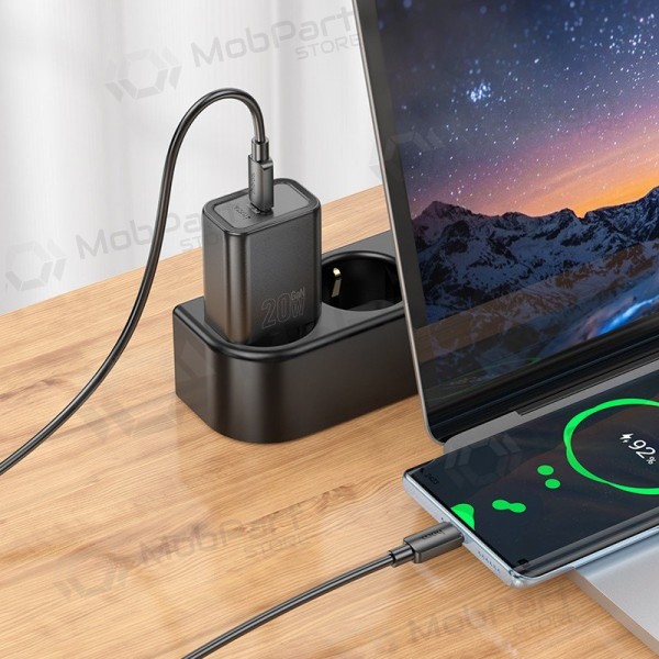 Telefonladdare Hoco N60 20 W GaN USB-C svart