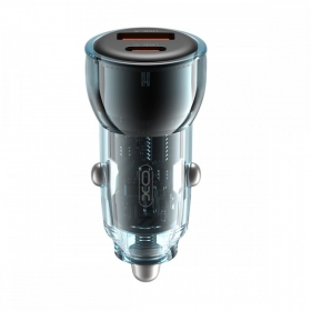 Billaddare XO CC60 USB-A/USB-C 60W blå