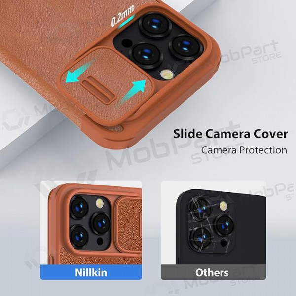 Apple iPhone 14 Pro fodral „Nillkin Leather“ (brun) Apple iPhone 14 Pro fodral „Nillkin Leather“ (brun)