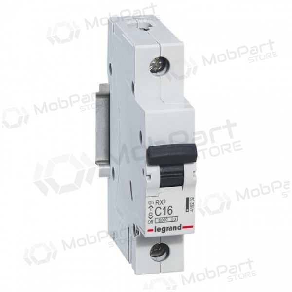 Dvärgbrytare MCB RX3 Legrand 419202 (16A, 1P, 230V, 6kA)