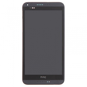 HTC Desire 816 skärm (svart) (med ram) (begagnad grade B, original)