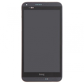 HTC Desire 816 skärm (svart) (med ram) (begagnad grade B, original)